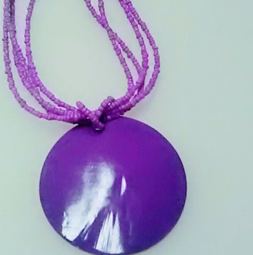 Purple Pendant Necklace